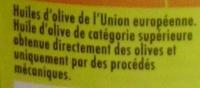 Huile D'Olive Vierge Extra Ingredients