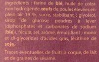 Madeleinettes Tendres & Moelleuses Ingredients