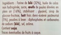 Madeleines Ingredients