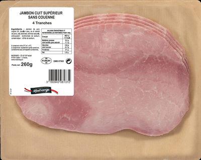 Jambon Cuit Superieur Sans Couenne 4tr
