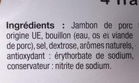 Jambon Cuit Superieur Sans Couenne 4tr Ingredients