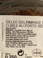 Gele Gourmande En Cubes Au Porto Ingredients