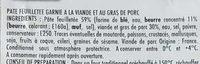 Friand  La Viande Ingredients