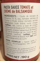Tomatensaus Pce & Balsamico Creme 190G Ingredients