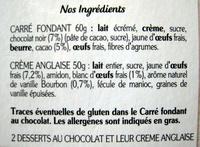 Le Carr Fondant Au Chocolat Ingredients
