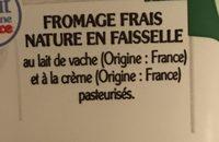 La Faisselle Offre Spciale Ingredients