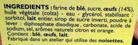 Madeleines Ingredients