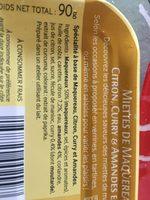 Emiett De Maquereaux Citron Curry Amandes Grilles LES DIEUX Ingredients