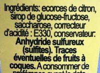 Aiguillettes Citrons Confits Ingredients