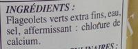 Flageolets Verts Extra Fins Ingredients