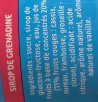 Sirop De Grenadine Ingredients