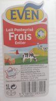 Even Lait Frais Pasteurise Entier Ingredients