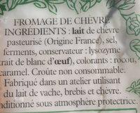 Tomme De Chvre Ingredients