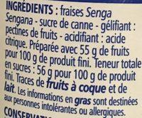 Fraise Senga Ingredients