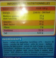 Chocolat Au Lait Noisettes Ingredients