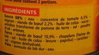 Cannelloni (Pur Buf, Sauce Italienne) Ingredients