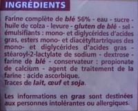 Spcial Sandwich Complet (14 Tranches) Ingredients