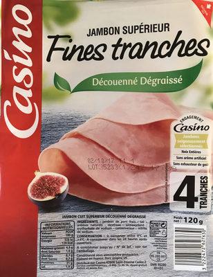 Jambon Suprieur Fines Tranches Dcouverte Dgraiss Decouenn - Casino - 120 G