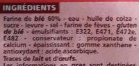 Pain De Mie Spcial Sandwich Ingredients