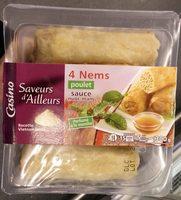 4 Nems Poulet Sauce Nuoc-mm, Parfum  La Menthe (2 Portions) Report Card
