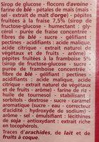 Barres Crales Fruits Rouges Ingredients