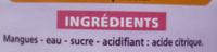 Mangues Au Sirop Lger En Tranches Ingredients