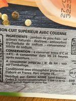 Jambon Suprieur Avec Couenne Ingredients