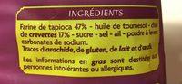 Chips Crevette Ingredients