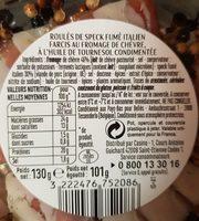 Mini Involtini De Steak Italien Au Chevre Ingredients