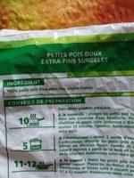Petits Pois Doux Ingredients