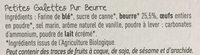 Petites Galettes Pur Beurre Ingredients