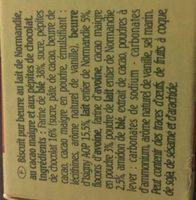 140G Petit Normand P. Chocolat Biscuiterie De L'abbaye Ingredients