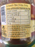 Miel De Chtaigner De France Ingredients