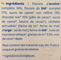 Croustillant Chocolat Ingredients