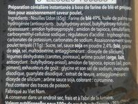 Nouilles Japonaises UDON - Saveur Poulet Teriyaki Ingredients