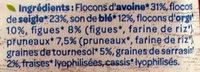 Muesli Fibres SON De BLE FIGUES PRUNEAUX Ingredients