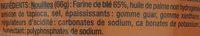 Nouilles De Bl Instantanes Asiatiques Ingredients