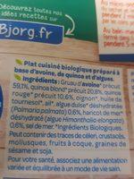 Avoine Quinoa Et Algues Ingredients