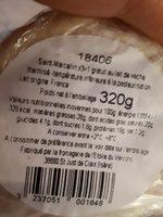 St Marcellin 4x80g Dont 1 Gratuit Ingredients