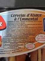 Cervelas D'Alsace A L'emmental Ingredients