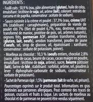 Fusilli Poulet Crme Et Moelleux Au Chocolat Ingredients