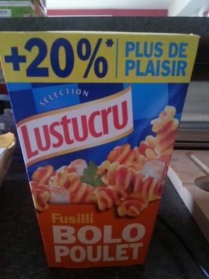 Pasta Box Lustucru Fusilli Bolo Poulet
