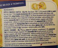 Tortellini 4 Fromages Ingredients