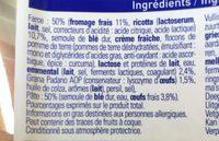 Ravioli 4 Fromages Ingredients