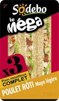 Sandwich Le Mga - Club - Poulet Rti Mayo Lgre X3 / Pain Complet Report Card