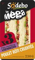 Sandwich Le Mga - Club - Poulet Rti Crudits X3 / Pain Viennois Report Card