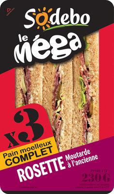 Sandwich Le Mga - Club - Rosette Moutarde  L'ancienne X3 / Pain Complet
