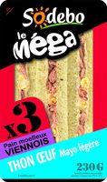 Sandwich Le Mga - Club - Thon Uf Mayo Lgre  X3 / Pain Viennois Report Card