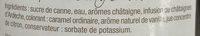 Sirop De Chtaigne D'Ardche Ingredients