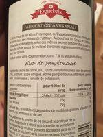 Eyguebelle Sirop D'artisan Au Pamplemousse Ingredients